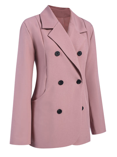 Rosa 1940er Knöpfen Solide Vintage Blazer