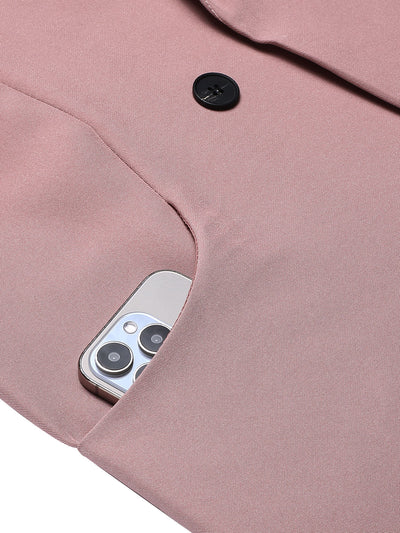 Rosa 1940er Knöpfen Solide Vintage Blazer