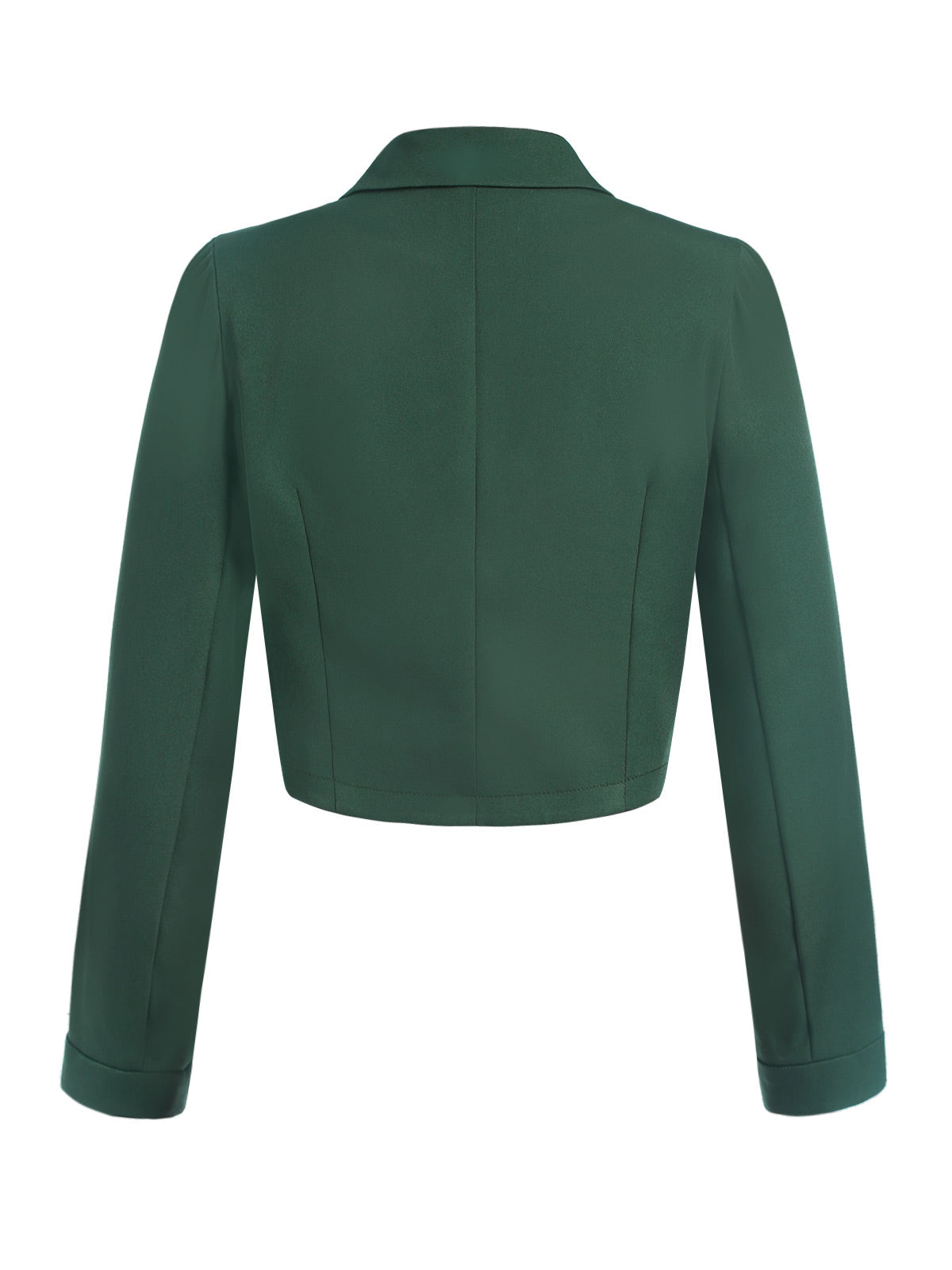Grün 1940er Revers Knöpfen Kurzer Blazer