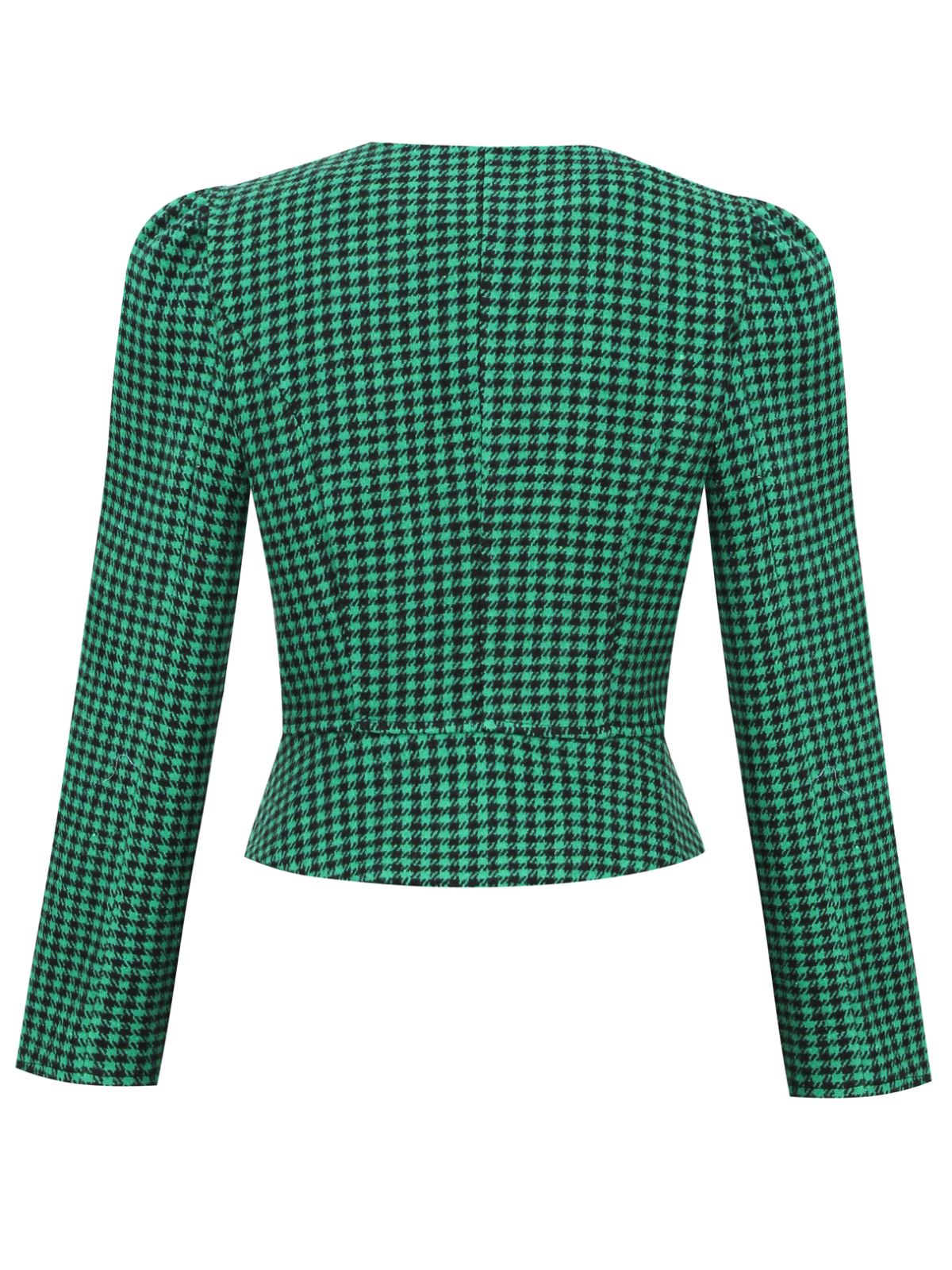 RETRO GRÜNER KAROKNOPF BLAZER