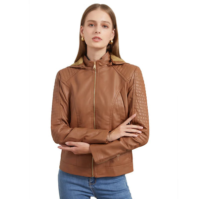 Fiona - Elegante Leder-Motorjacke