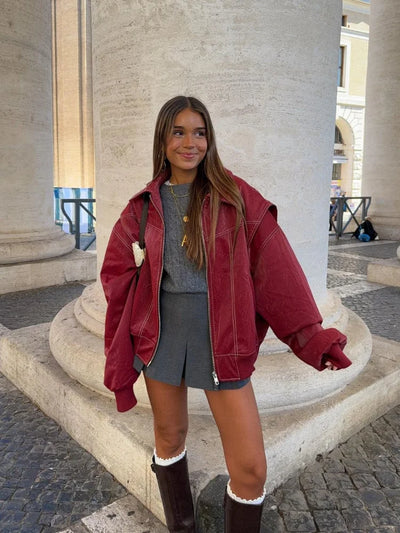 Saya | Mutige Jacke aus veganem Leder
