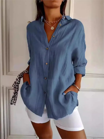 Yvonne™ - Weiche, atmungsaktive Baumwollbluse