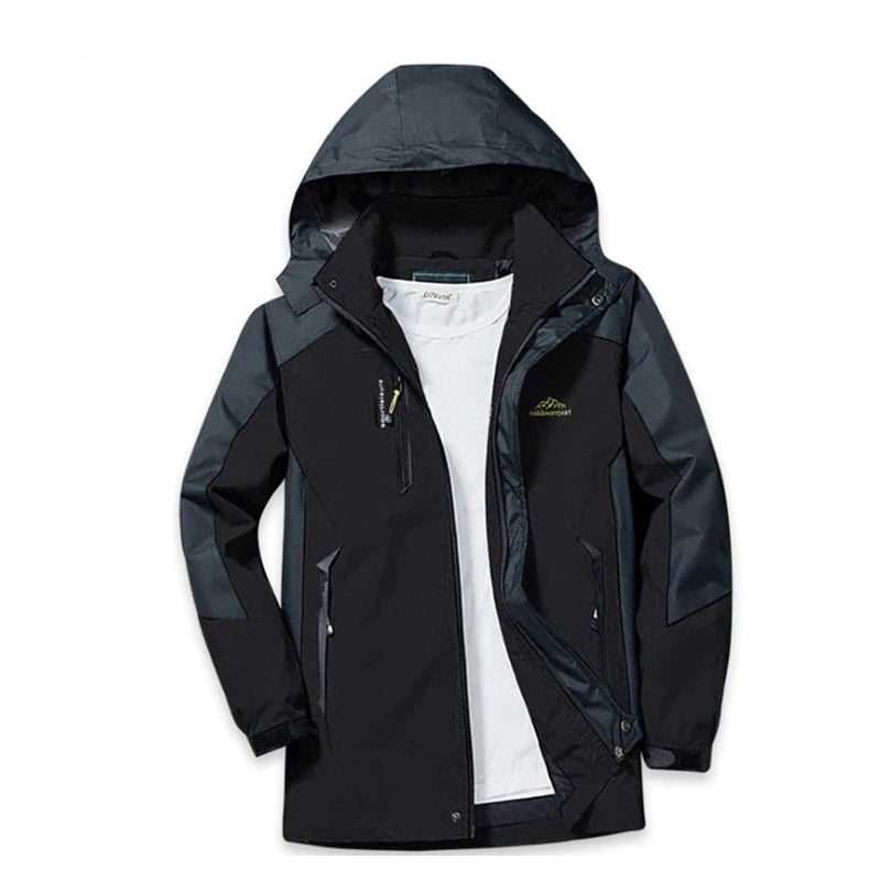 Kelly - Lange wasserdichte Wanderjacke - abnehmbare Kapuze