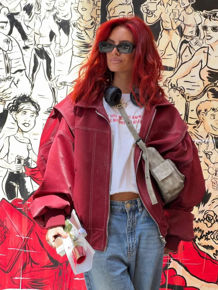 Saya | Mutige Jacke aus veganem Leder