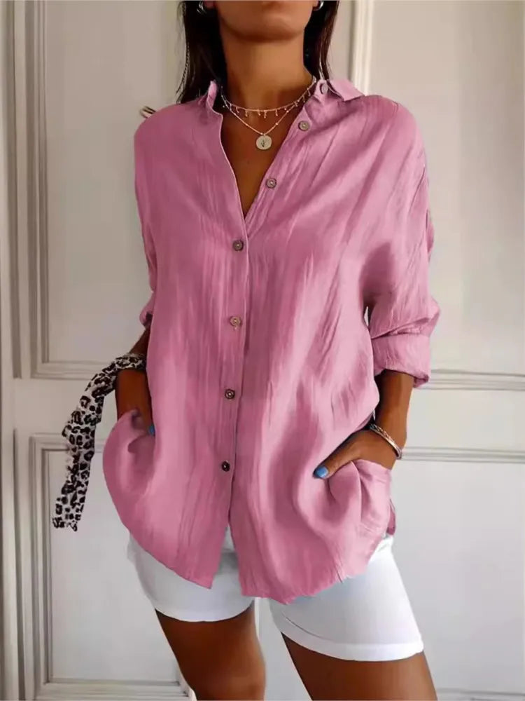 Yvonne™ - Weiche, atmungsaktive Baumwollbluse