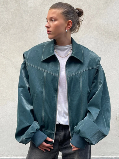 Saya | Mutige Jacke aus veganem Leder