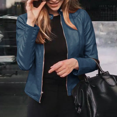 Celia | Zeitlose Kunstlederjacke