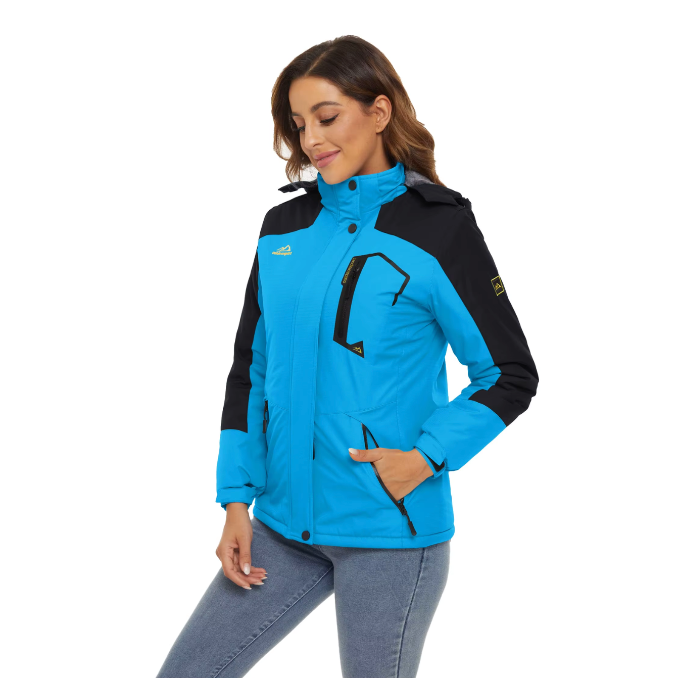 Helena - Lange wasserdichte Wanderjacke mit abnehmbare Kapuze - Unisex