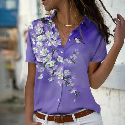 Nora - Vintage Blumen druck Blusen