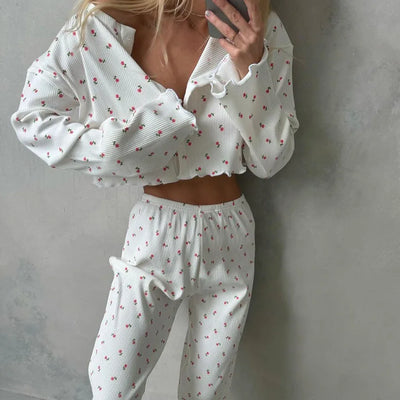 Georgia - Blumen Pyjama für Frauen
