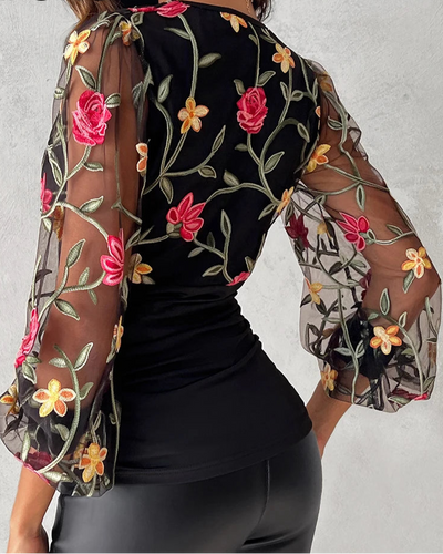 Nia - Böhmische Bluse Floral