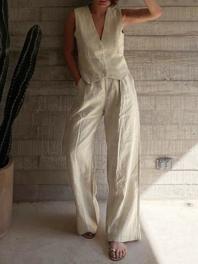 Florine - 2 Teiliges Leinenset