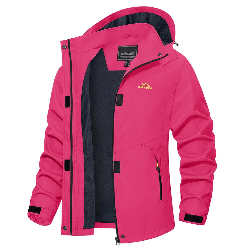 Kiki - Lange wasserdichte Wanderjacke - Abnehmbare kapuze