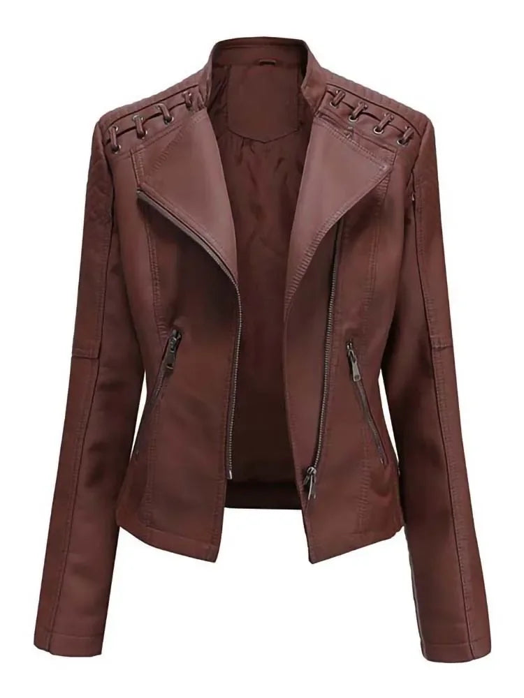 Diana - Elegante Leder-Motorjacke