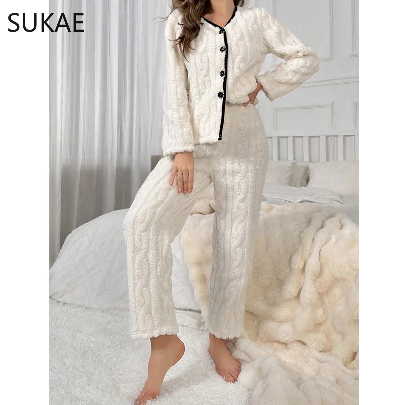 Anna - Wolle Pyjama für Frauen