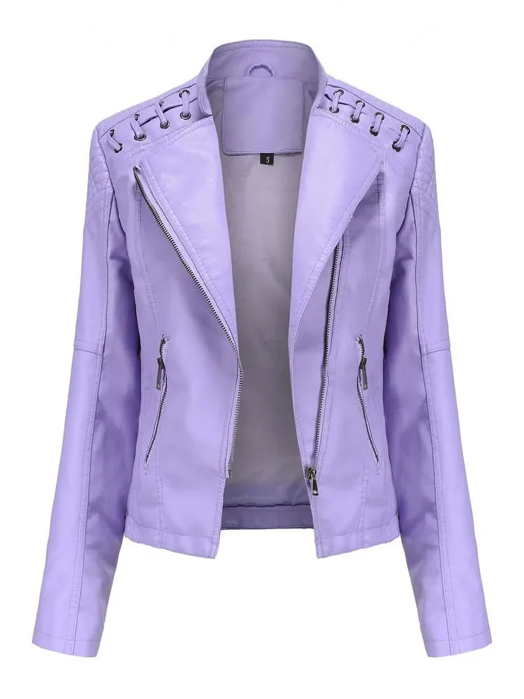 Diana - Elegante Leder-Motorjacke