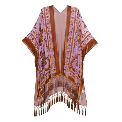 Dunya - Vintage Kimono mit buntem Druck