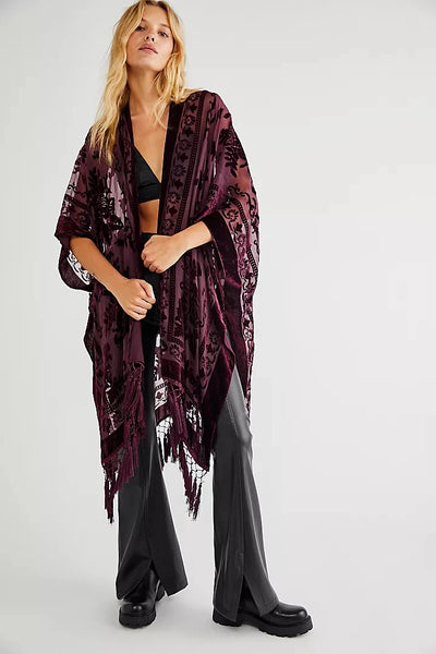 Dunya - Vintage Kimono mit buntem Druck