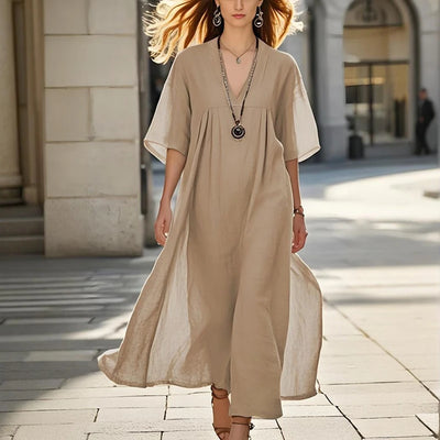Killia - Lang Vintage Boho Strandkleid