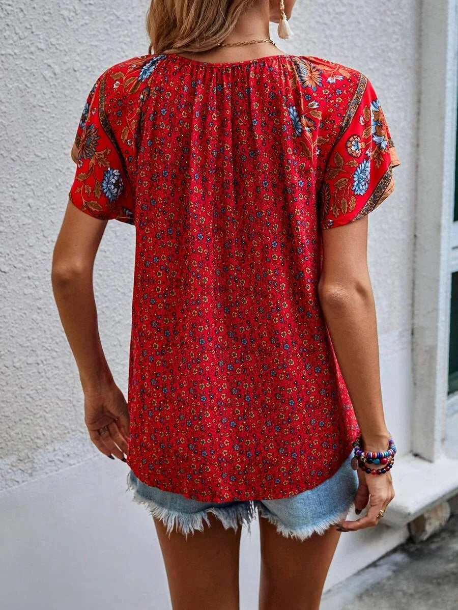 Amelia - Elegantes Top Mit blumendruck