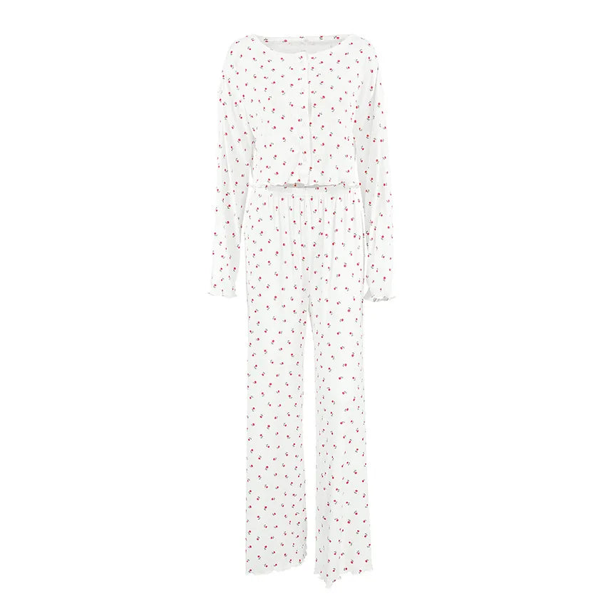 Georgia - Blumen Pyjama für Frauen