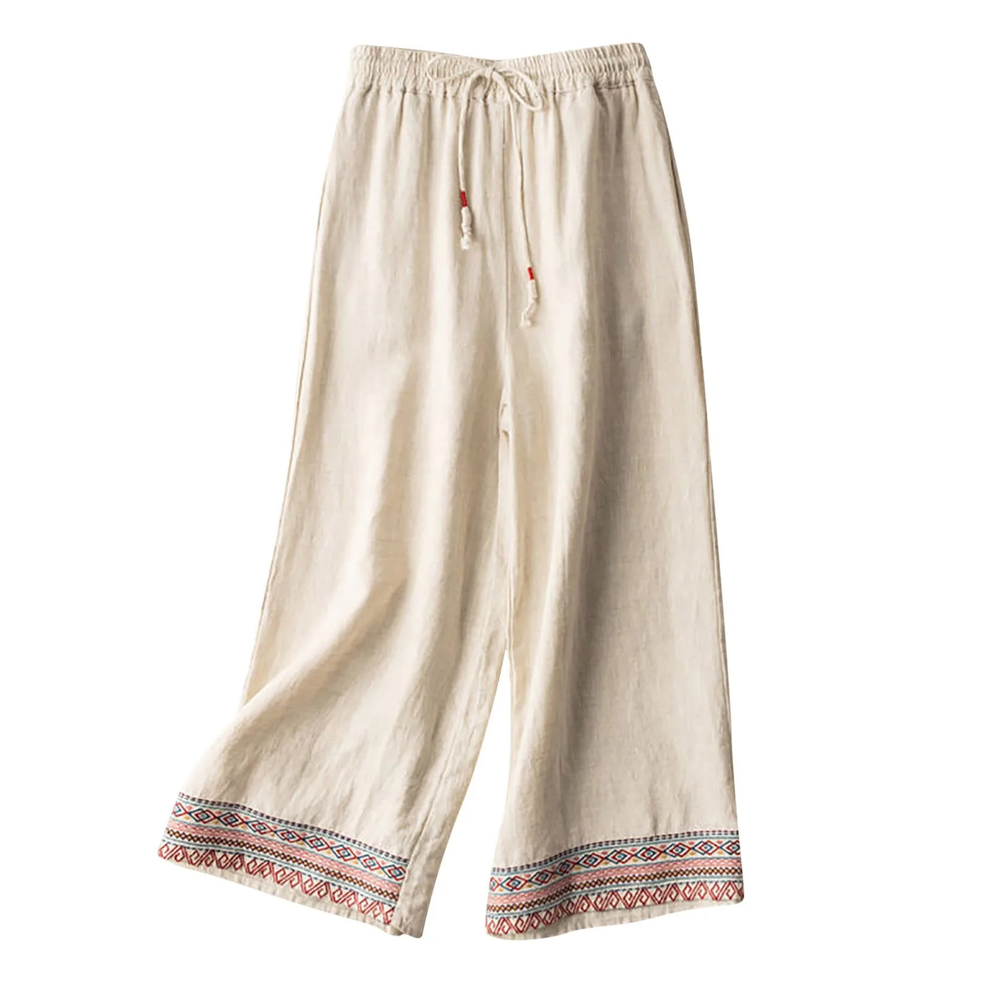 Wera - Vintage Baumwolle Leinen Boho Hose