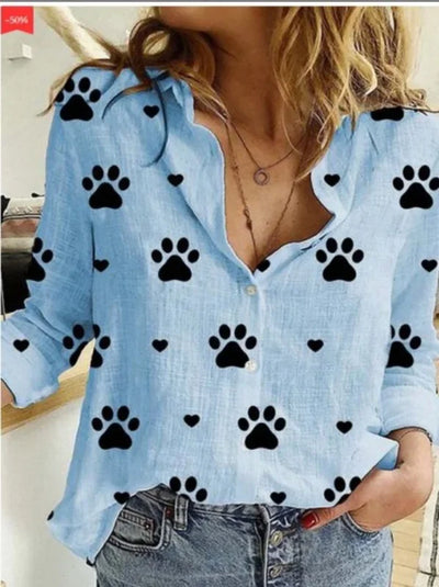 Cerina - Bunte Leinen Bluse