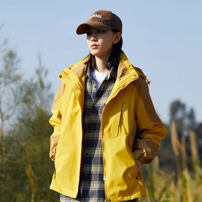 Nicole - Lange wasserdichte Wanderjacke - Reflektierender Reißverschluss