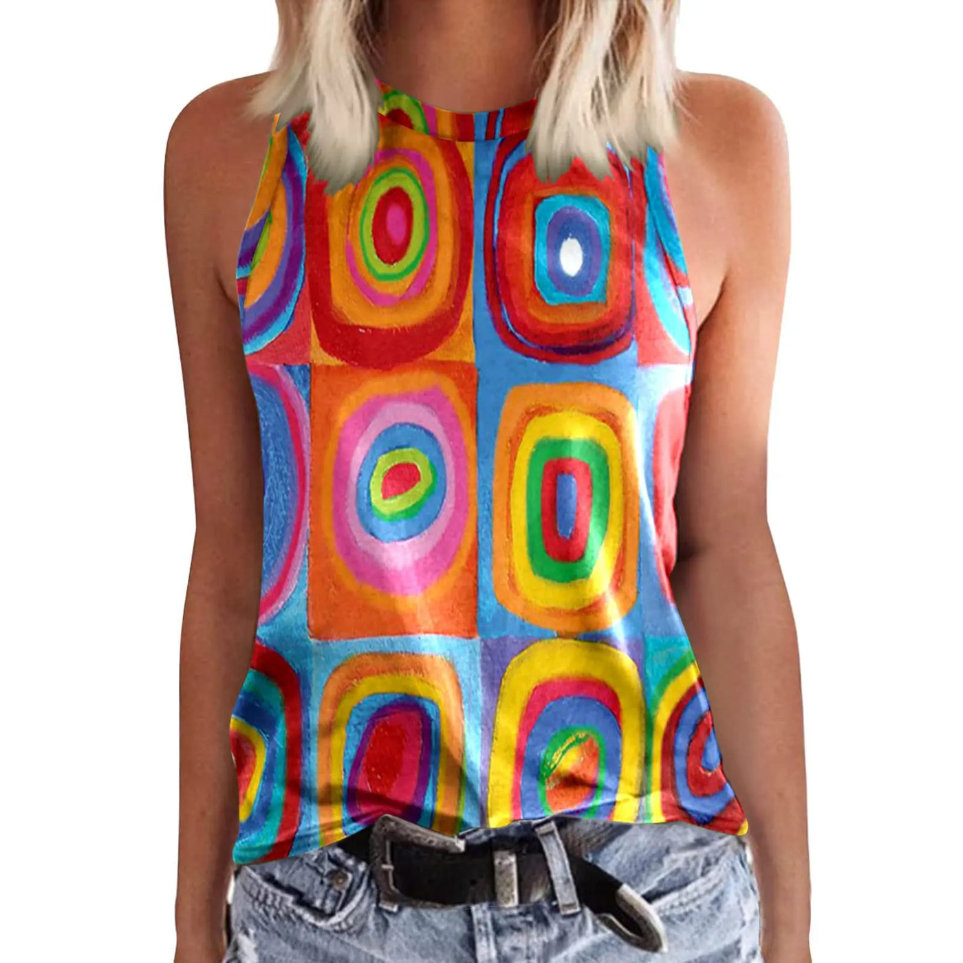 Joya - Bunte Leinen Top