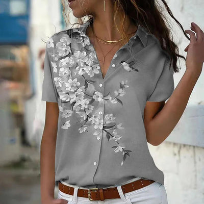 Nora - Vintage Blumen druck Blusen