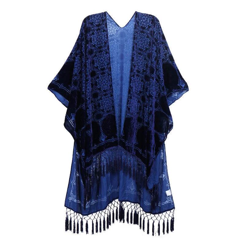 Dunya - Vintage Kimono mit buntem Druck