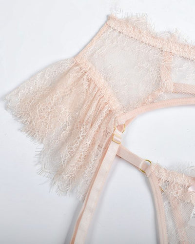 Léonie Moreau® | Spitzen & Feder Dessous Set