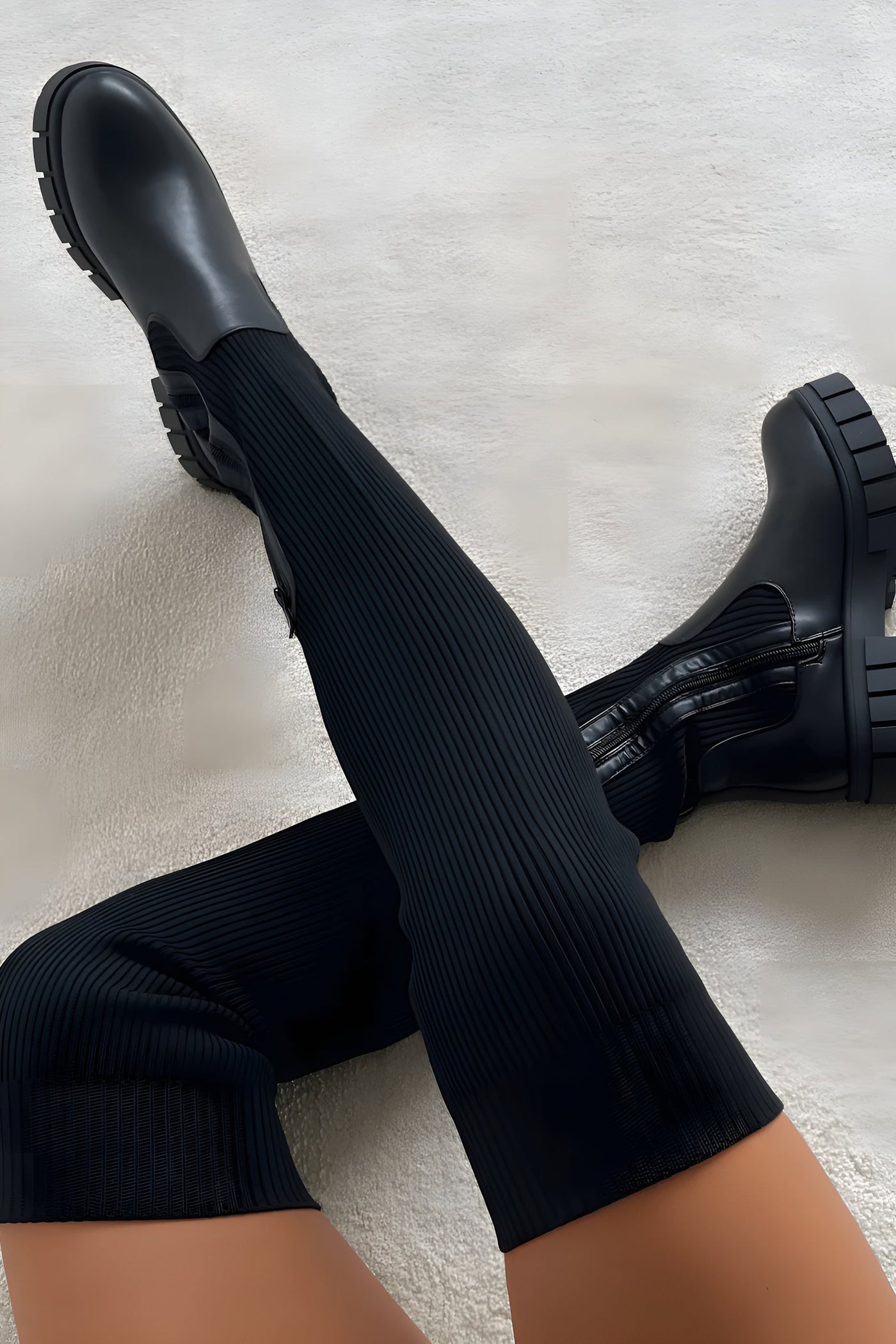 Maddie | High Stretch-Stiefel Hohe Sohle