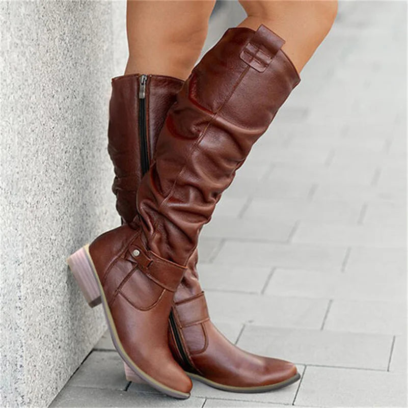 Lou | Lange Damenstiefel Mit Reißverschluss
