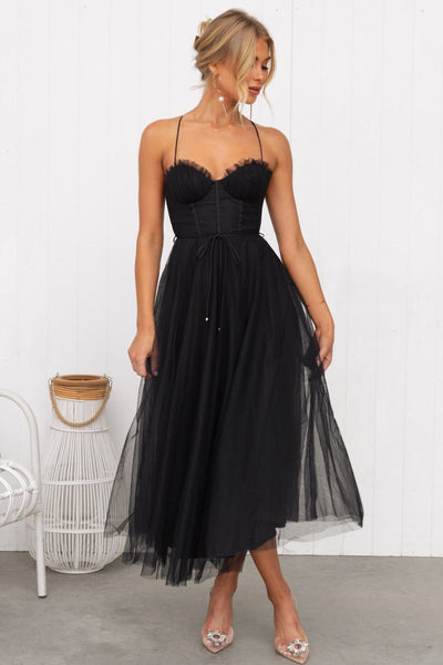 Aria - Modernes Prinzessin Chiffon Hosenträger Party Maxikleid