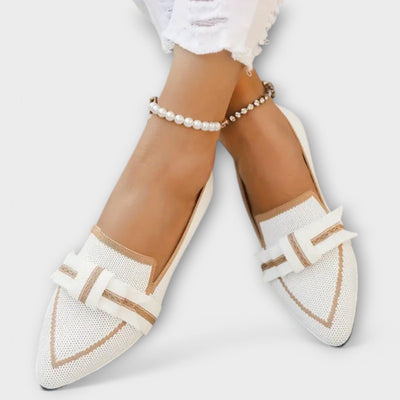 Birgit - Flache Damenschuhe mit geknotetem Design