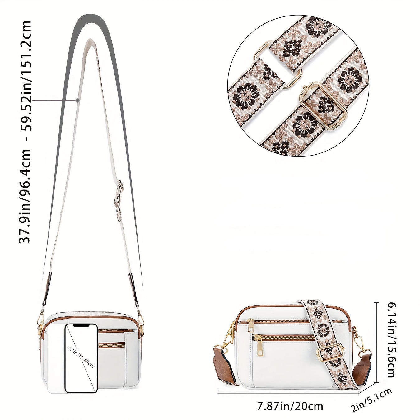 Vera - Crossbody Tasche aus veganem Leder