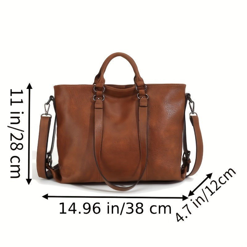 Charlotte's Klassische Eleganz | Vintage Kunstleder Tote Bag