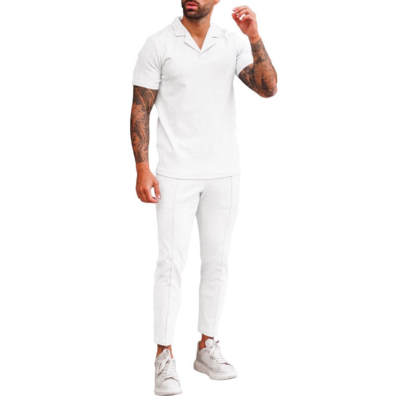 "LapelFit" - Costume col V pour homme 