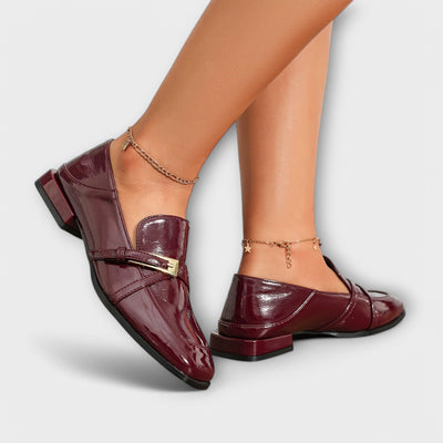 Bordowe - Loafer
