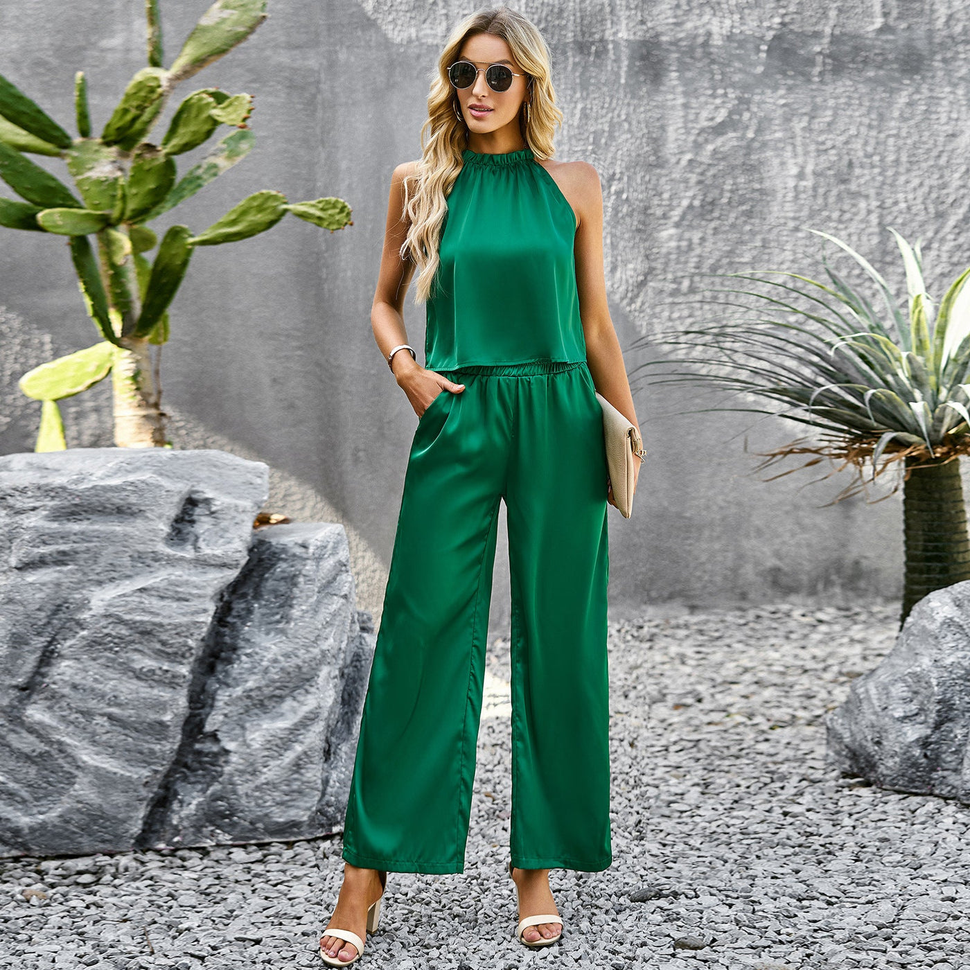 Costume tendance de couleur unie « TrendSleek » 
