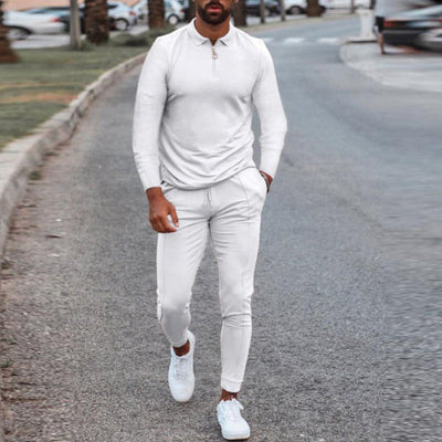 "Elite Zip Polo" - tuta in 2 pezzi a maniche lunghe con polo e pantaloni