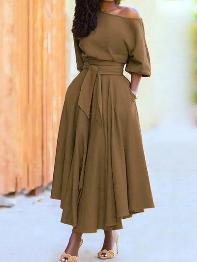 Elodie - Kleid mit Schnürung und Laternenärmeln