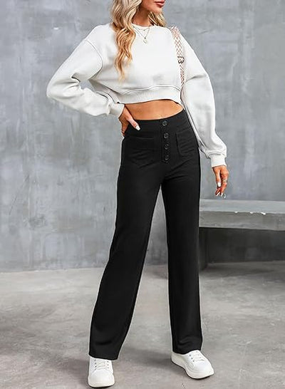 Lina™ | Chic Komfort: Die Casuale High-Waist Stretchhose für Damen