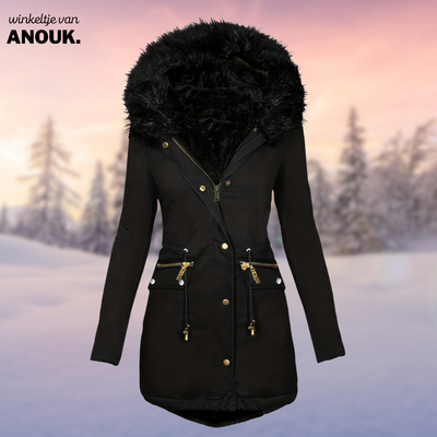 Christien® - manteau d'hiver avec doublure en fourrure de laine