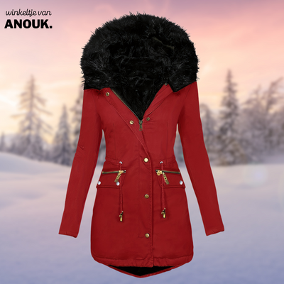 Christien® - manteau d'hiver avec doublure en fourrure de laine