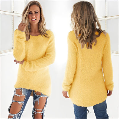 Amelia |  Lässiger Langarm-Pullover mit O-Ausschnitt