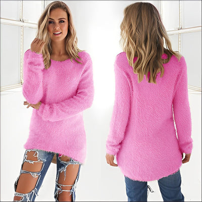 Amelia |  Lässiger Langarm-Pullover mit O-Ausschnitt