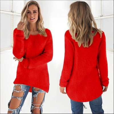 Amelia |  Lässiger Langarm-Pullover mit O-Ausschnitt